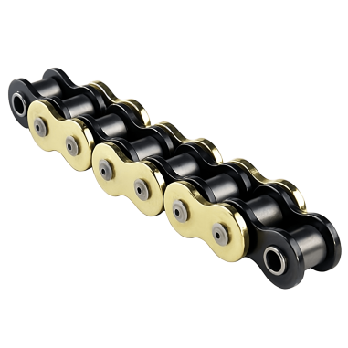 CADENA CZ CHAINS 520-120 DORADA, CON X-RING Y REFORZADA "HIGH PERFORMANCE"