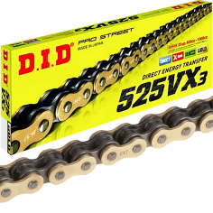 CADENA 525 DORADA JT Z3, CON XRING Y REFORZADA "SPORTBIKE"
