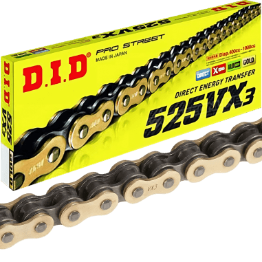 CADENA 525 DORADA JT Z3, CON XRING Y REFORZADA "SPORTBIKE"