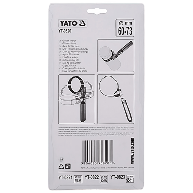 LLAVE SACA FILTROS DE ACEITE 73-85MM - YATO
