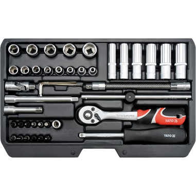 JUEGO DE DADOS 1/4 HEXAGONAL 42 PIEZAS - YATO