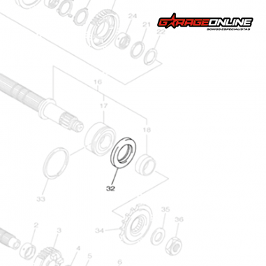 RETEN PIÑON ATAQUE YAMAHA YZF-R1 GENUINO 2004-2023
