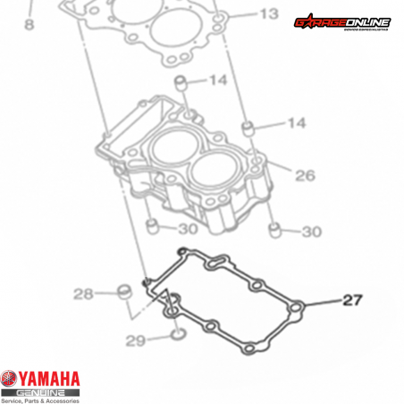 EMPAQUETADURA BASE CILINDRO YAMAHA YZF R3 - YZF R3A - MT03 / GENUINO