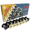 CADENA CZ CHAINS 530-124 DORADA, CON X-RING Y REFORZADA "HIGH PERFORMANCE"