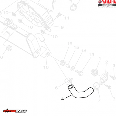 MANGUERA 2 REFRIGERACIÓN YAMAHA YZF-R3 MT03 GENUINA