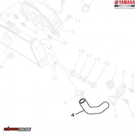 MANGUERA 2 REFRIGERACIÓN YAMAHA YZF-R3 MT03 GENUINA