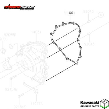 EMPAQUE ESTATOR KAWASAKI NINJA 400 - NINJA 500 - Z400 - Z500 GENUINOS