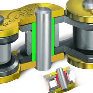 CADENA REGINA 520-120 DORADA, CON ZRING Y REFORZADA "TOURING STREET"