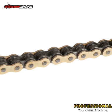 CADENA REGINA 520-120 DORADA, CON ZRING Y REFORZADA "TOURING STREET"