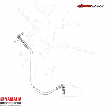 PIOLA ACELERACION Y RETORNO YAMAHA MT-07 2014-2020 GENUINA
