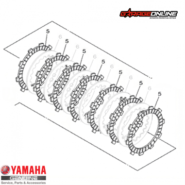 KIT DE EMBRAGUE YAMAHA YZF-R3 YZF-R3A MT-03 GENUINO - ENVÍO A TODO EL PAÍS