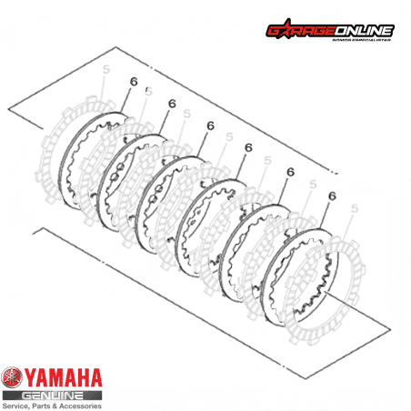 KIT DE EMBRAGUE YAMAHA YZF-R3 YZF-R3A MT-03 GENUINO - ENVÍO A TODO EL PAÍS