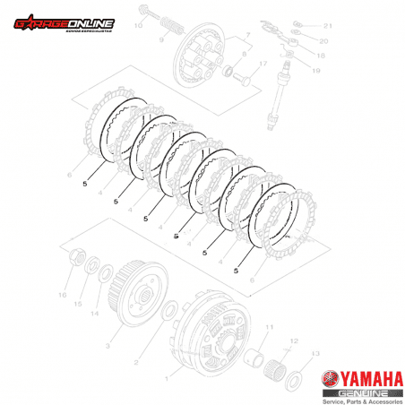 KIT DE EMBRAGUE YAMAHA MT-07 GENUINO - ENVÍO A TODO EL PAÍS