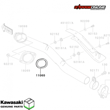 EMPAQUETADURA SOPORTE TUBO ESCAPE KAWASAKI KLR 650
