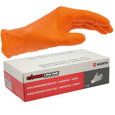 GUANTES DE NITRILO TEXTURIZADOS CAJA 50 UNIDADES WURTH