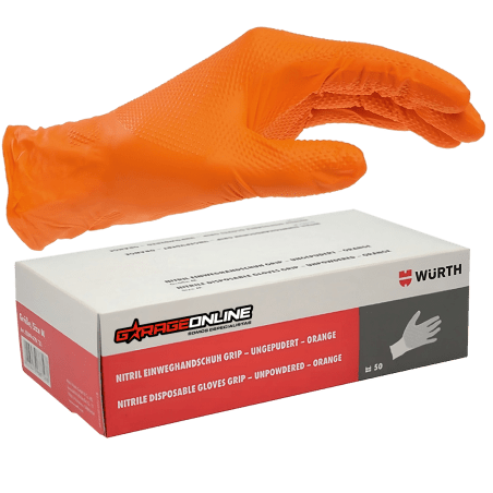 GUANTES DE NITRILO TEXTURIZADOS CAJA 50 UNIDADES WURTH