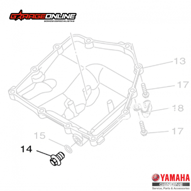 TAPON DRENAJE ACEITE YAMAHA YZF-R3 MT-03 FZ25 FZN 150 GENUINO