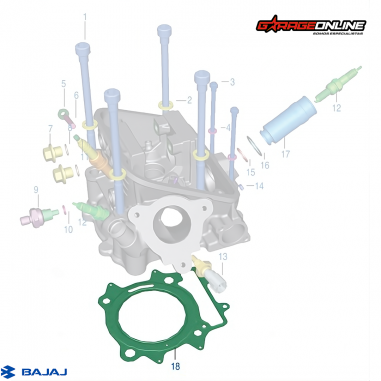 EMPAQUETADURA CULATA BAJAJ DOMINAR 400 GENUINA