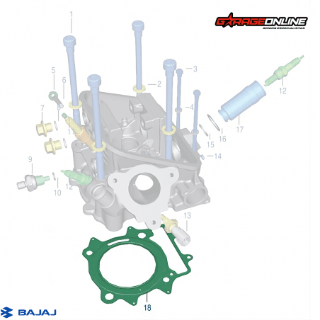 EMPAQUETADURA CULATA BAJAJ DOMINAR 400 GENUINA