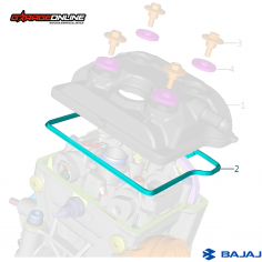 EMPAQUETADURA TAPA DE VALVULA BAJAJ DOMINAR 400 V1 GENUINA
