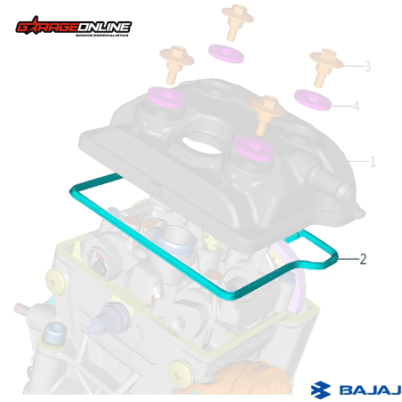 EMPAQUETADURA TAPA DE VALVULA BAJAJ DOMINAR 400 V1 GENUINA