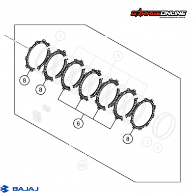 DISCOS DE EMBRAGUE BAJAJ DOMINAR 400 - KTM 250 - 390