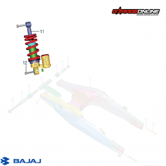 MONOSHOCK DOMINAR 400 - 250 BAJAJ GENUINO