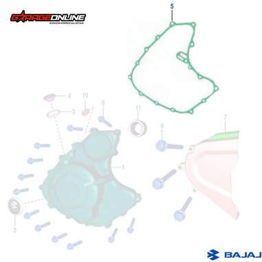 EMPAQUETADURA ESTATOR BAJAJ DOMINAR 250-400 KTM 250-390 GENUINA