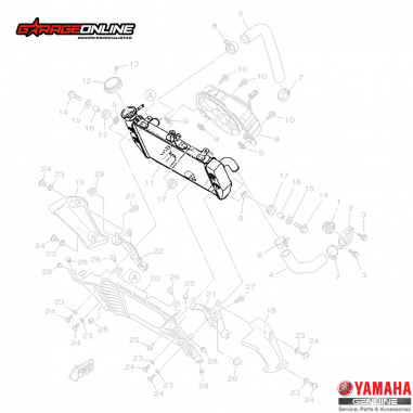 RADIADOR YAMAHA MT-03 MT-03A GENUINO - Envío a todo el País