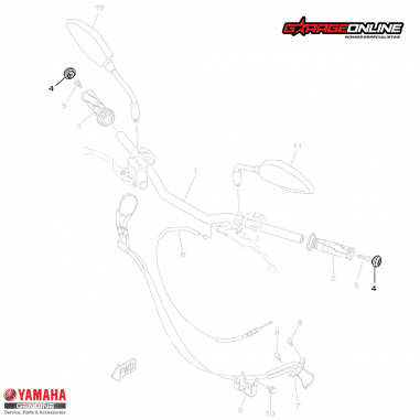 TOPE DE CONTRAPESO YAMAHA R3 / MT 03 / R3A - YAMAHA GENUINO