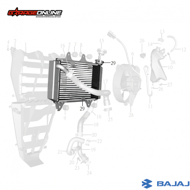 RADIADOR BAJAJ RS 200 GENUINO - Envío a todo el País