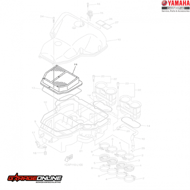 FILTRO DE AIRE YAMAHA FZ1 GENUINO - Envío a todo el País