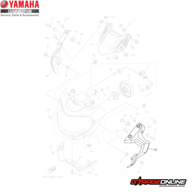 SOPORTE IZQUIERDO FOCO DELANTERO YAMAHA MT-07 GENUINO
