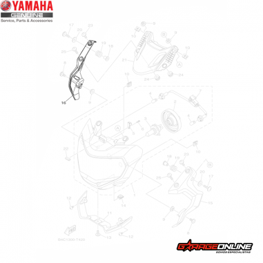 SOPORTE DERECHO FOCO DELANTERO YAMAHA MT-07 GENUINO