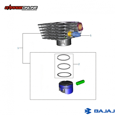 KIT CILINDRO BAJAJ NS 160 GENUINO