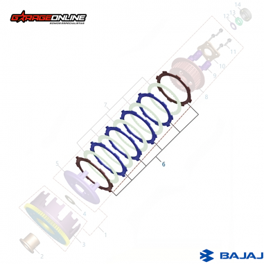 DISCOS DE EMBRAGUE BAJAJ PULSAR NS 200 FI - RS 200 GENUINOS
