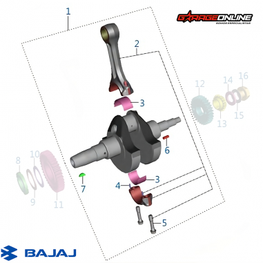 CIGUEÑAL COMPLETO BAJAJ DOMINAR 400 GENUINO