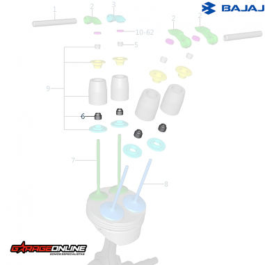 RETENES DE VALVULAS BAJAJ DOMINAR 250 DOMINAR 400 - DOMINAR 400 UG GENUINO