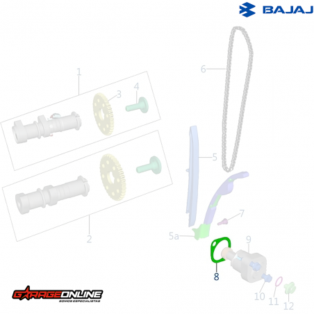 EMPAQUETADURA TENSOR CADENA DISTRIBUCION BAJAJ GENUINO