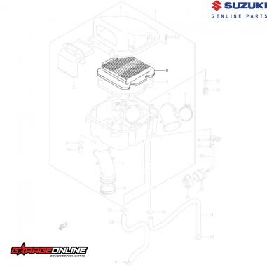 FILTRO AIRE SUZUKI V-STROM DL 650  V-STROM DL 1000 GENUINO