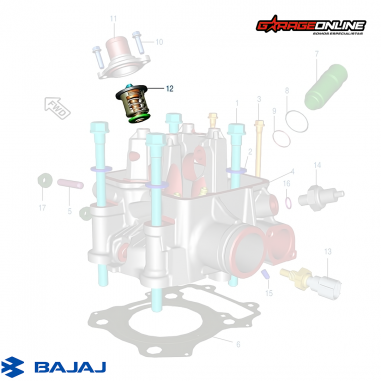 TERMOSTATO BAJAJ NS 200 - RS 200 GENUINO