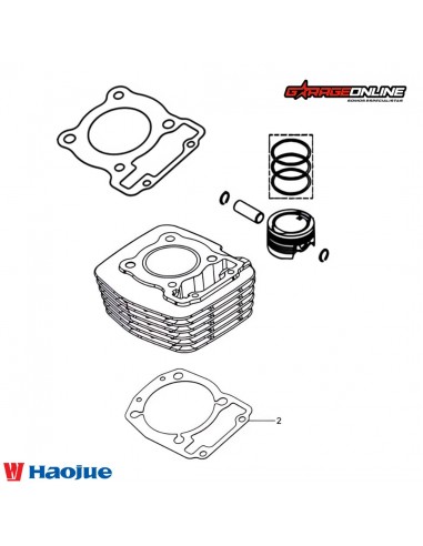 KIT CILINDRO HAOJUE NK150 CARBURADA GENUINO