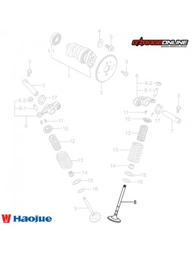 VALVULA ADMISION HAOJUE NK150 DL160 DR160S