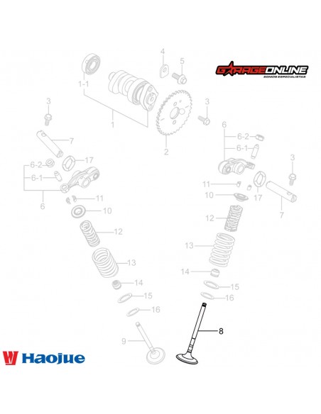 VALVULA ADMISION HAOJUE NK150 DL160 DR160S