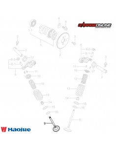 VALVULA ESCAPE HAOJUE NK150 DL160 DR160S