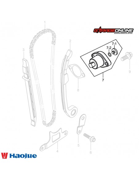 TENSOR AUTOMATICO CADENA DISTRIBUCION HAOJUE NK150