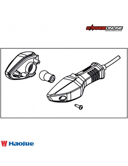 INTERMITENTE TRASERO DERECHO HAOJUE NK150 GENUINO