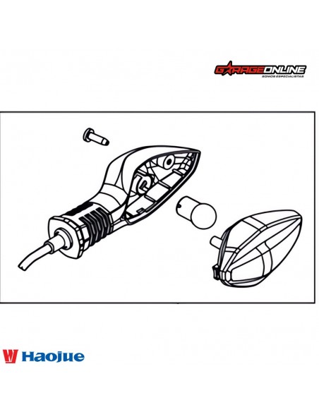 INTERMITENTE DELANTERO DERECHO HAOJUE NK150 GENUINO