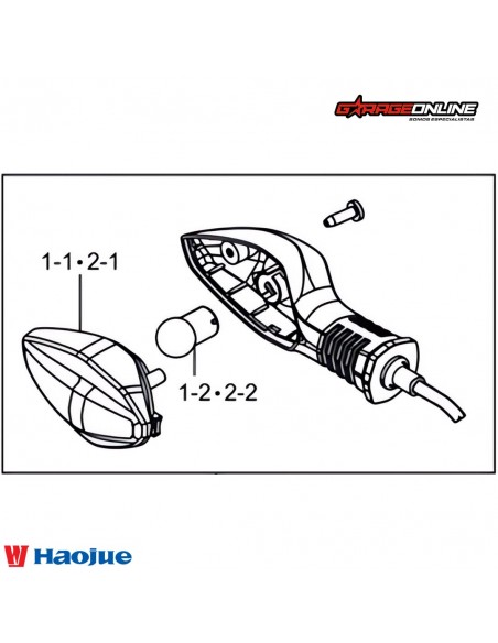 INTERMITENTE DELANTERO IZQUIERDO HAOJUE NK150 GENUINO