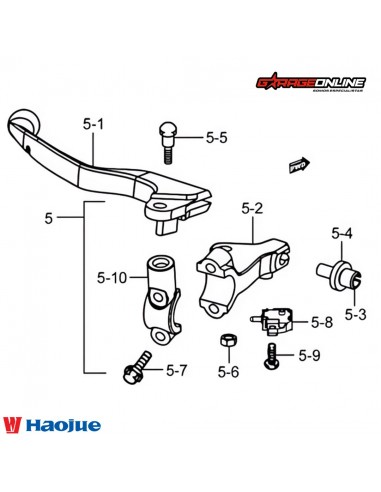 MANILLA DE EMBRAGUE COMPLETA HAOJUE NK150 GENUINO
